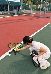 Behind the scenes: Anati photographing on the sports court