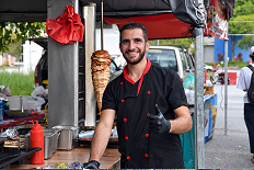 Shawarma uncle during university festa